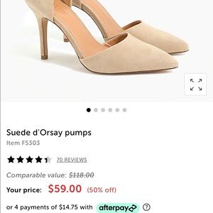 J. Crew Suede d'Orsay pumps